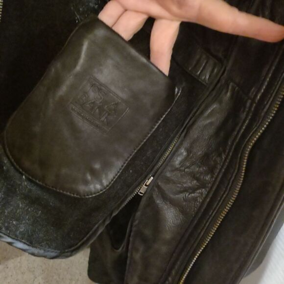 Jos Bank Leather Jacket Size XL - Picture 7 of 11